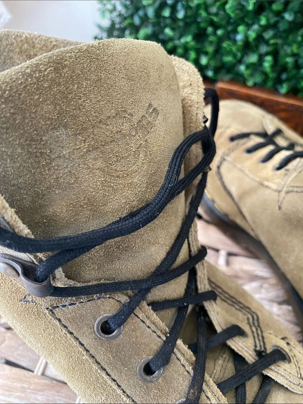 Dr. Martens Tan Suede Lace-Up Ankle Boots