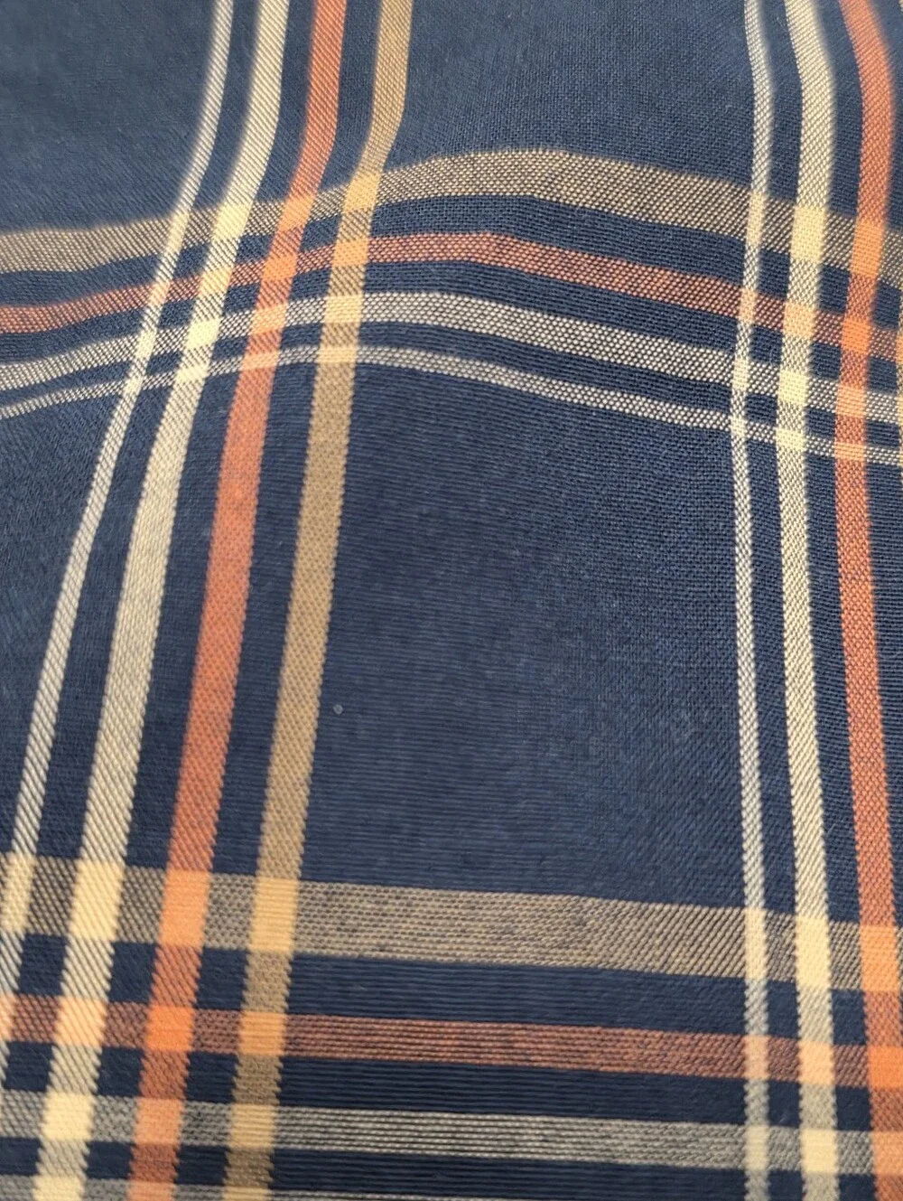 (M) Men's J. Crew Casual Button-Down Shirt Plaid All Cotton Slim Flex Fit Blue