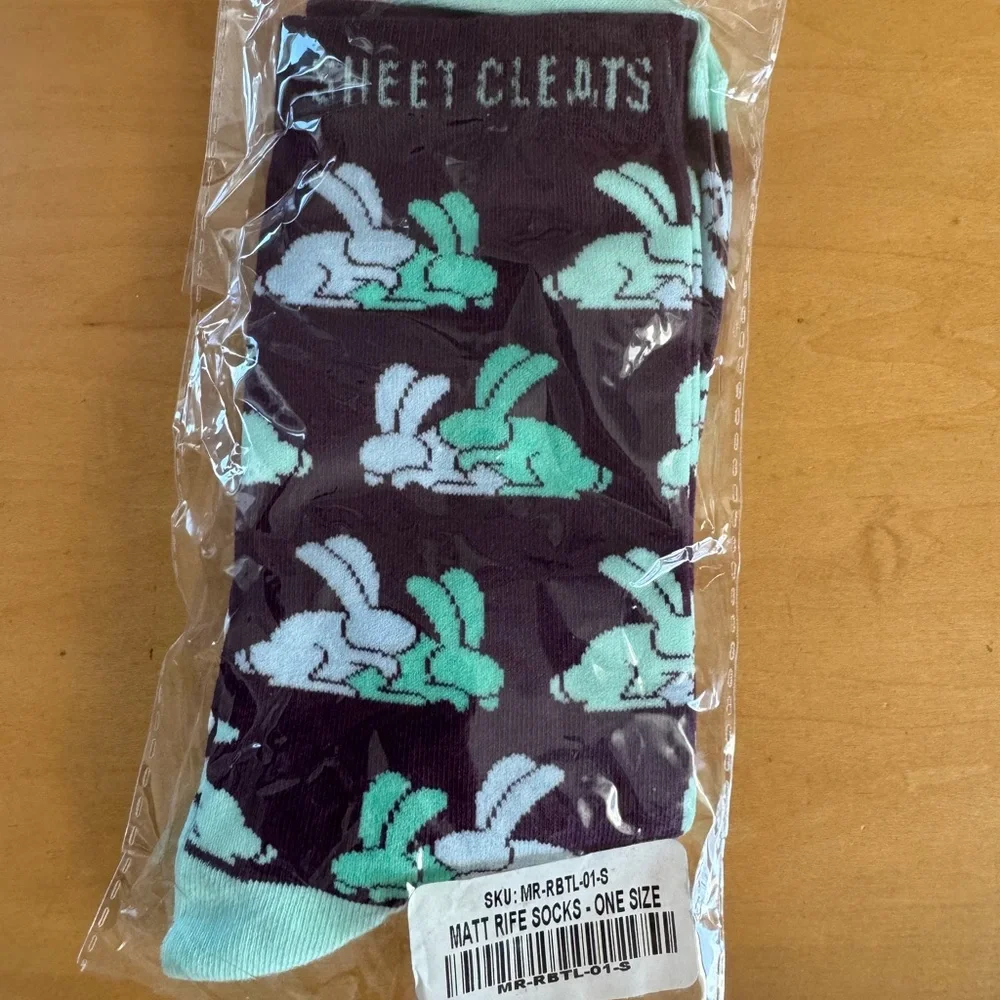 Matt Rife sheet cleats bunny socks