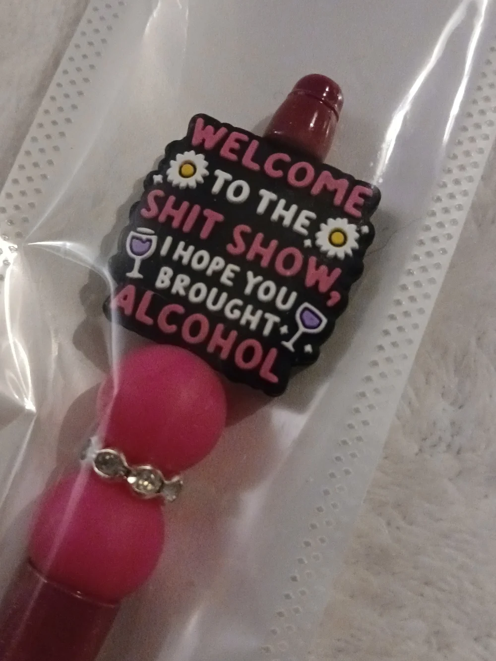 Hand Crafted pink metallic