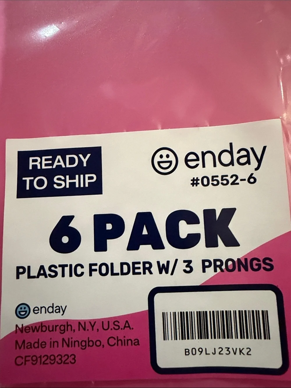 enday pink plastic