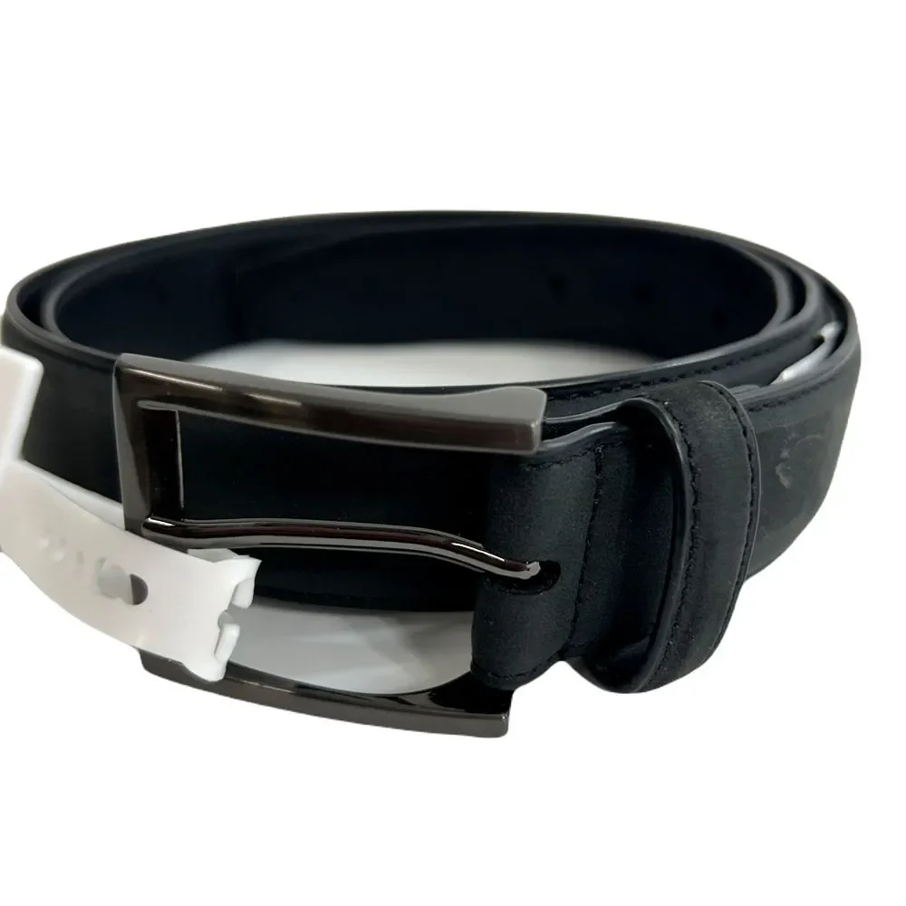 Alfani Saffiano Belt‎ Mens XL 42-44 Black Faux Leather