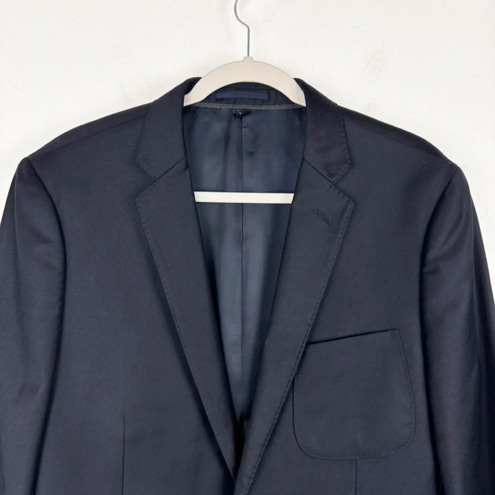 J. Crew Men’s Ludlow Dark Navy Loro Piana Italian Merino Wool Blazer Sz 41