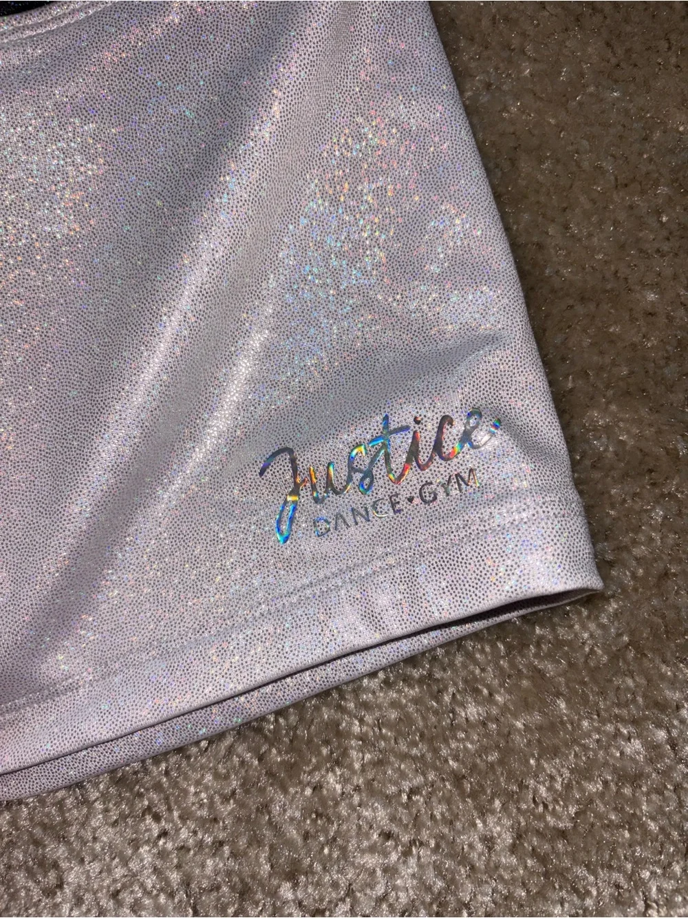 Justice shimmery black