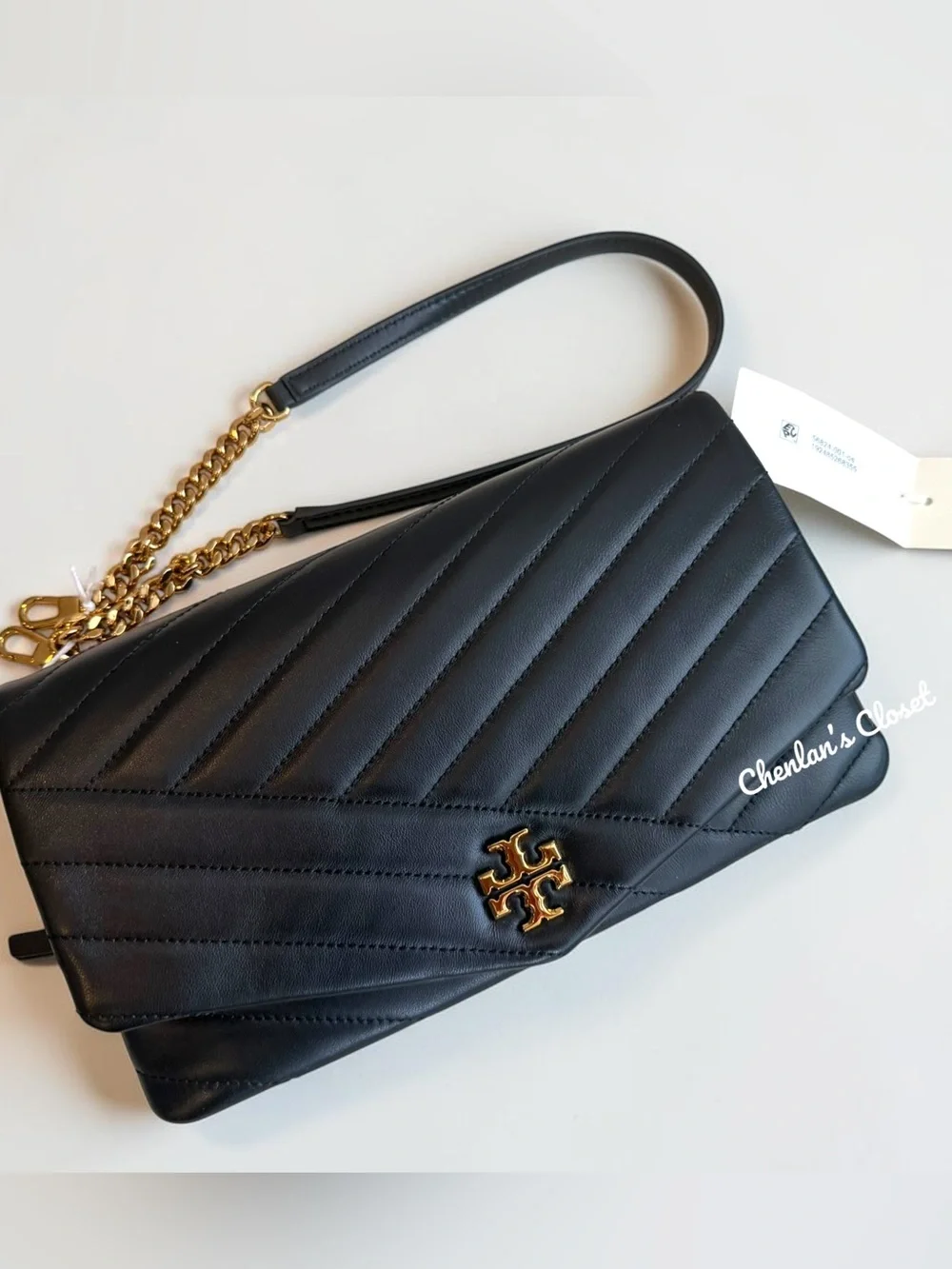 NWT Tory Burch Kira Chevron Clutch/ Shoulder Bag