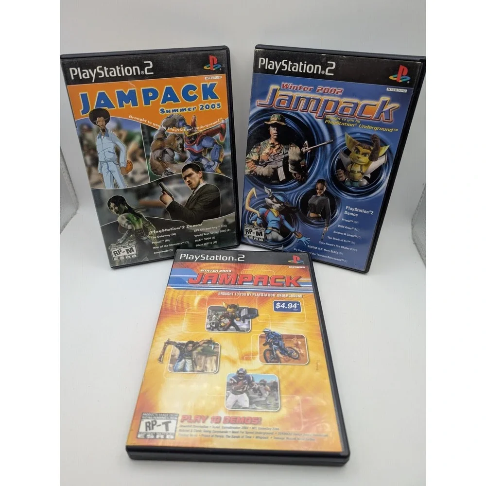 Jampack Demo Lot Of 3  Winter 2003 RP-T Rating (Sony PlayStation 2, PS2
