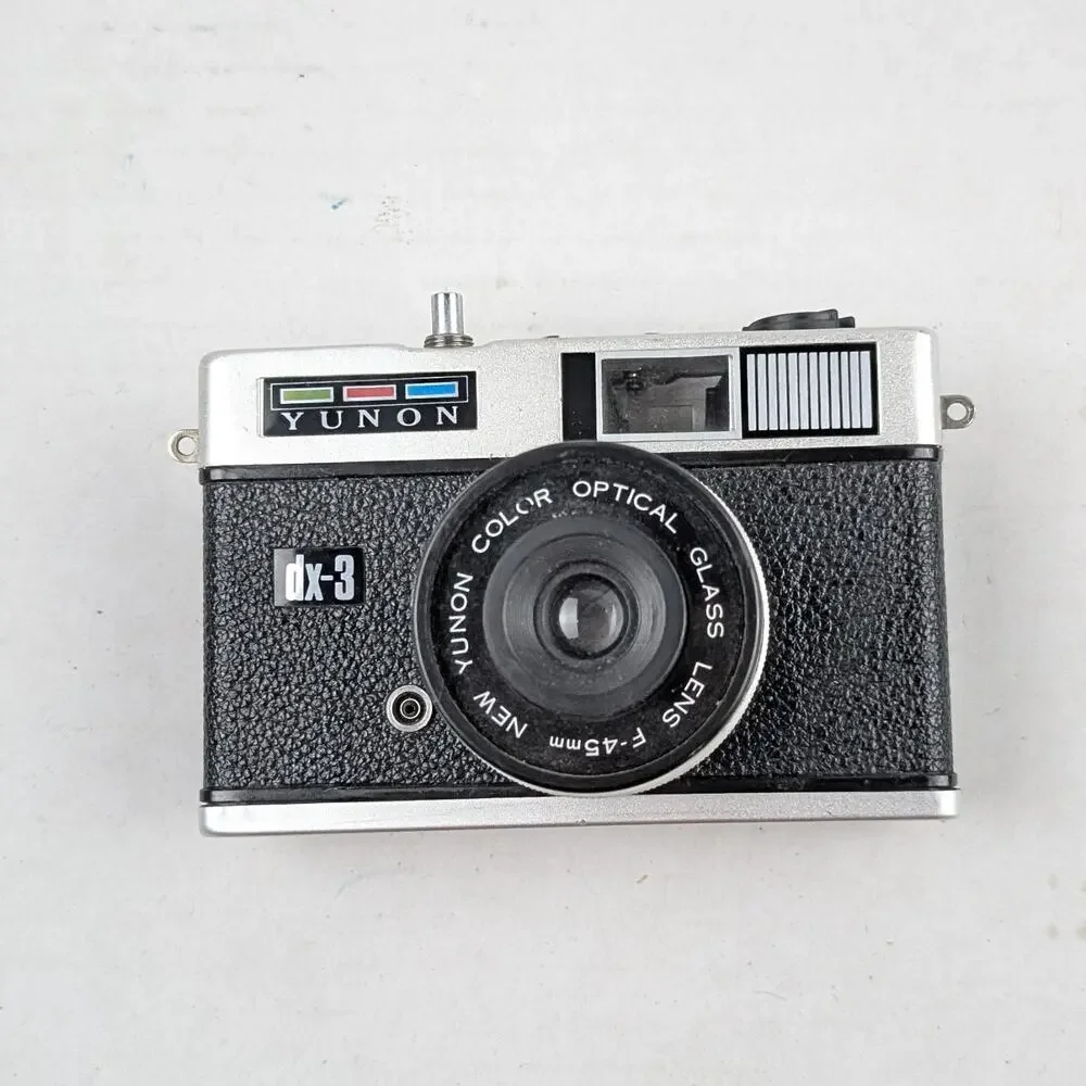 Vintage Yunon DX-3 35mm Film Camera Color Optical Glass Lens Untested Retro