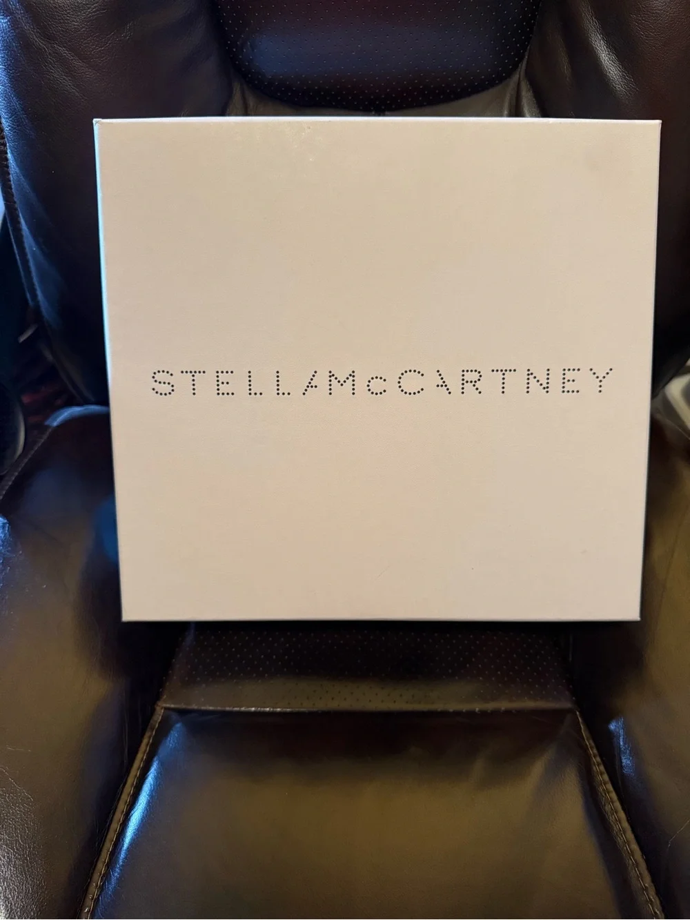 Stella McCartney White Platform Lace-Up Sneakers with Black & Navy Accents