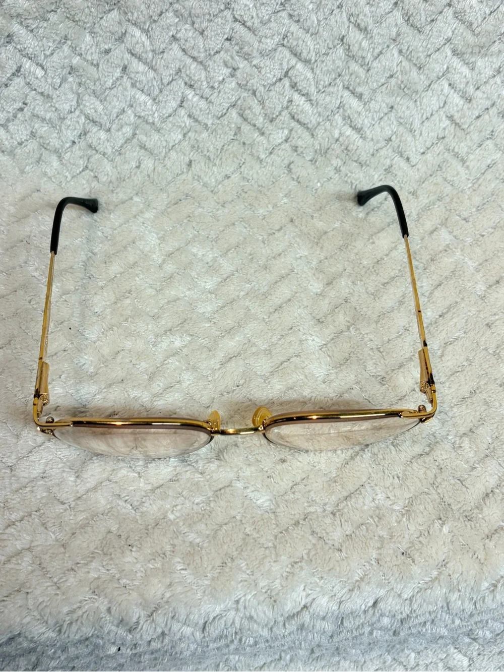 Vintage Tura‎ Gold Tortoise Oval Glasses Frames Only Librarian Chic Officecore