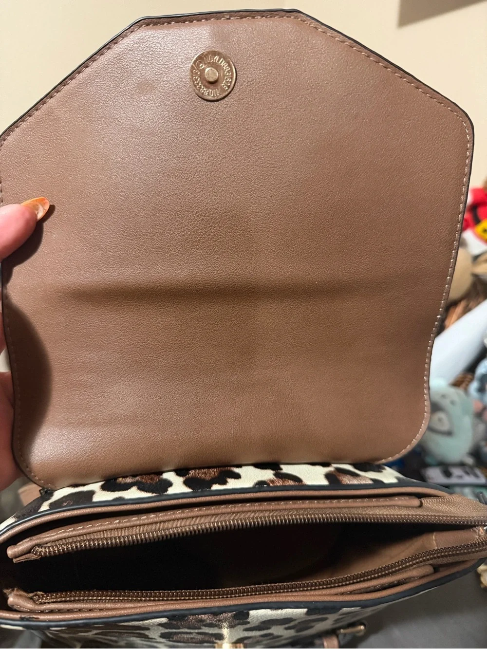 Leopard Print Women’s Backpack - Brown & Black