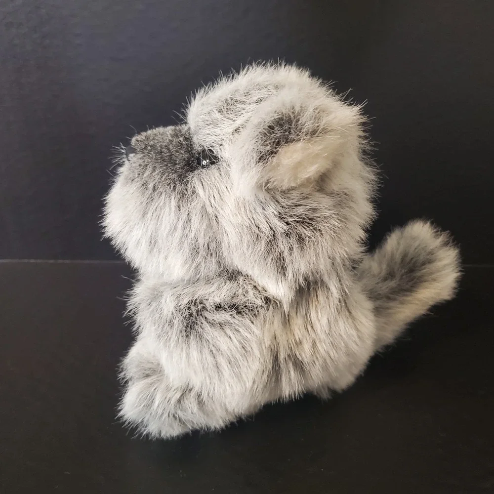 Gray Terrier Schnauzer Furry Full Body Hand Puppet 8