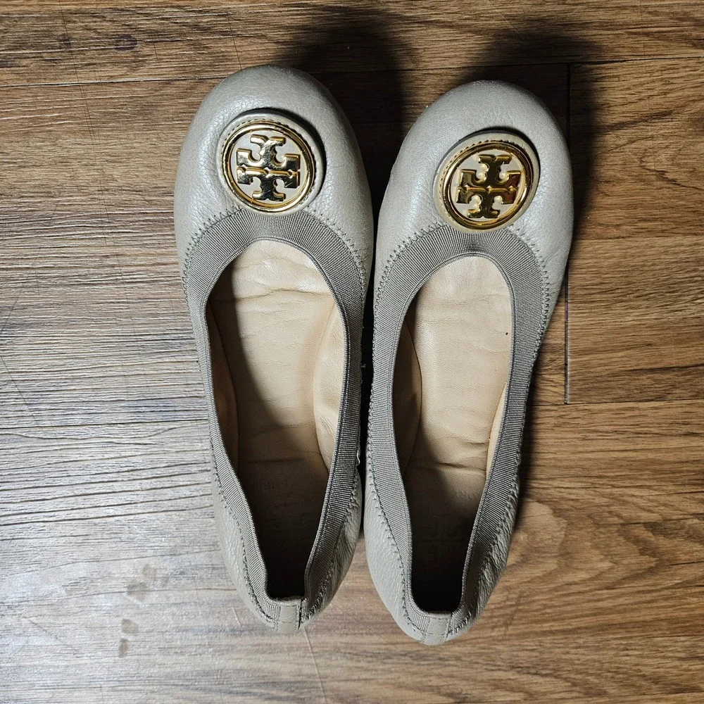 Tory Burch gold caroline leather