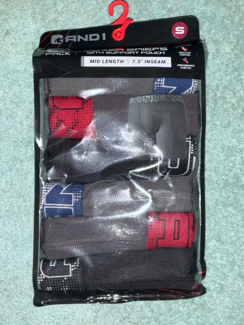 Men's And1 Black and Gray Boxer Briefs