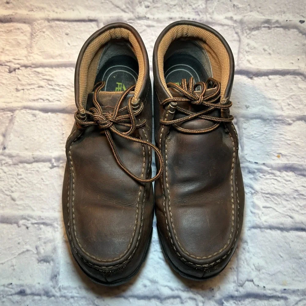 Twisted X Men's Work Steel Toe Chukka Driving Moc Boots 8.5 M Brown Leather