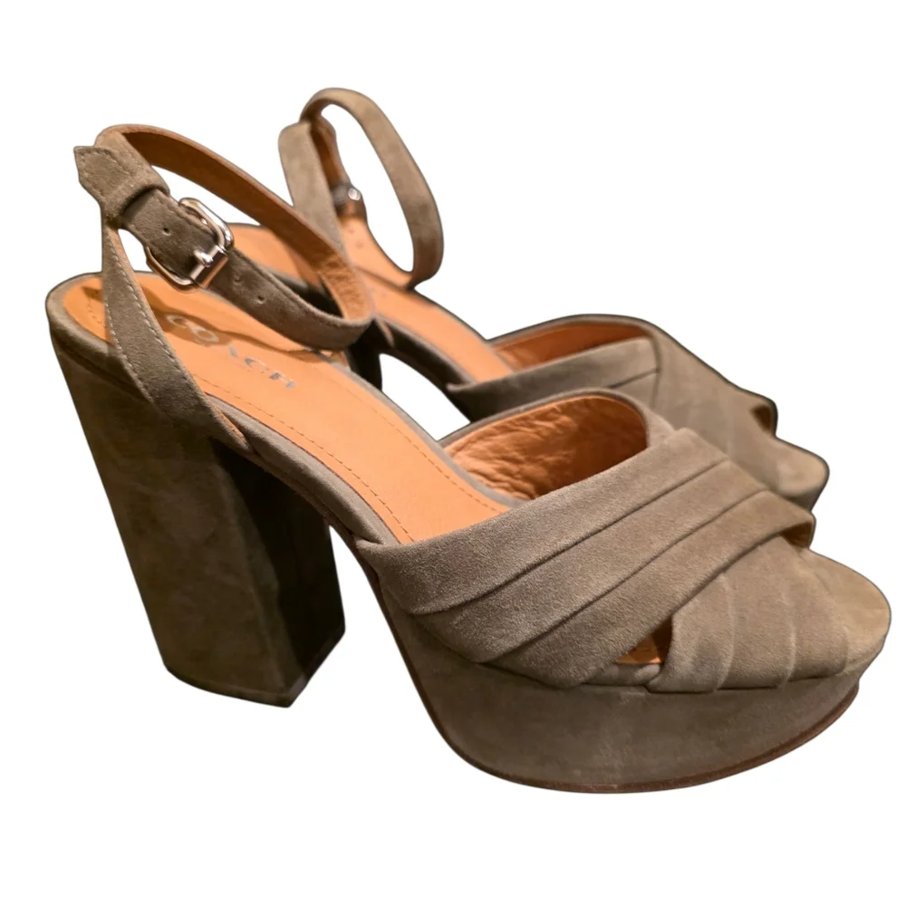 Coach suede platform