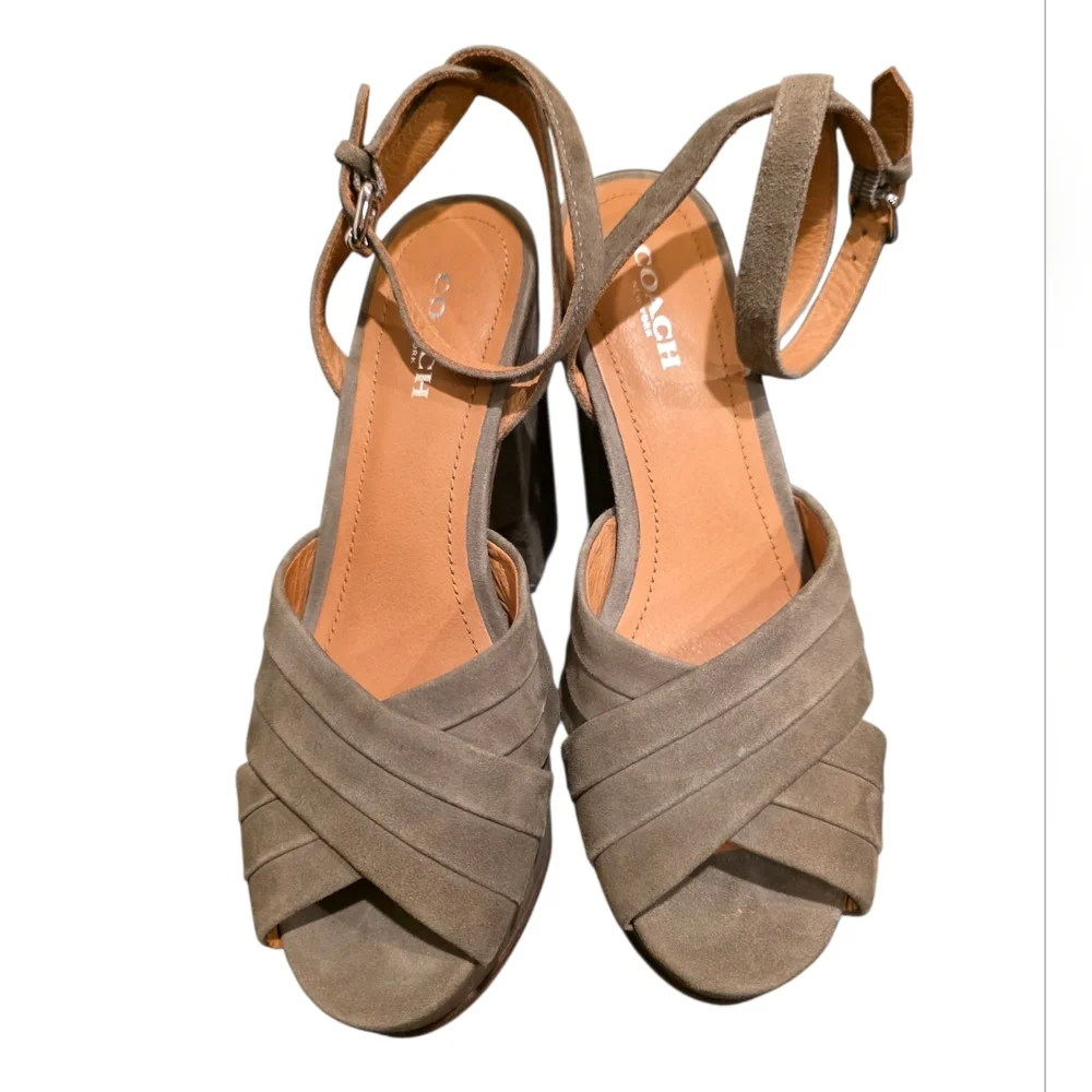 Coach suede platform