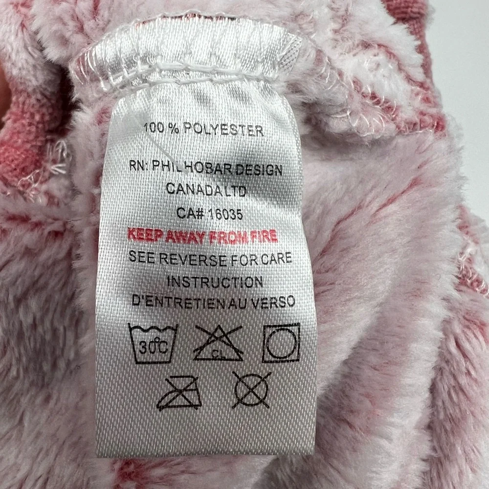 Barkley & Finn Soft Fuzzy Fleece Hooded Dog Pajamas Pink with Stars PomPom Small