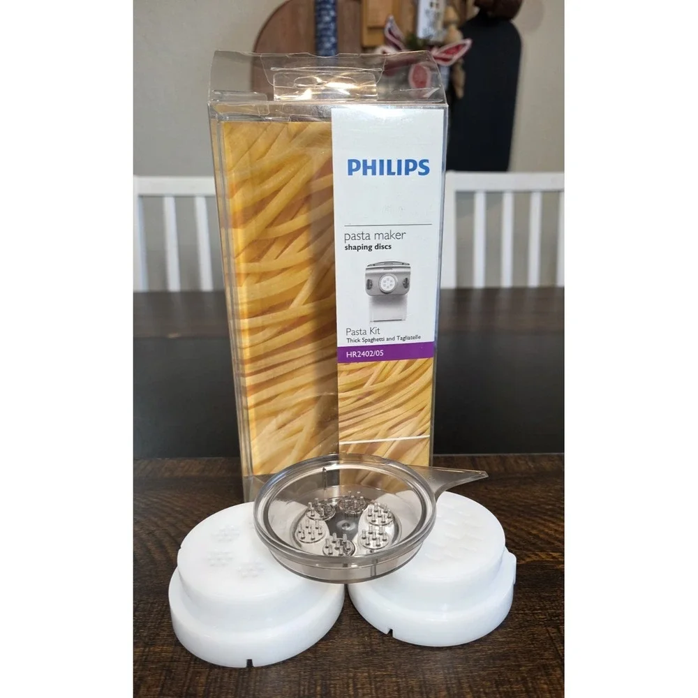 Philips Pasta Maker Shaping Discs HR2402/05 Thick Spaghetti Tagliatelle Tool NEW