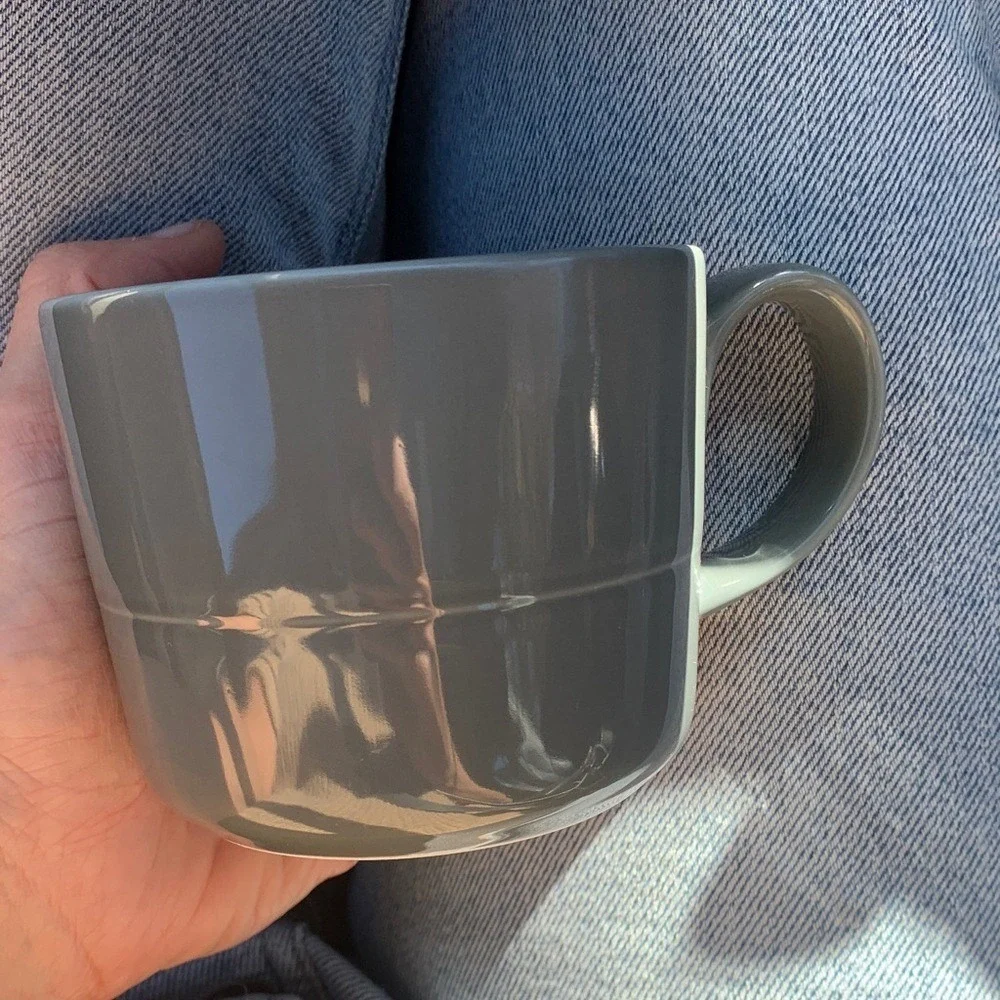 Crate & barrel Aaron Probyn set of 4 mugs gray‎ ceramic