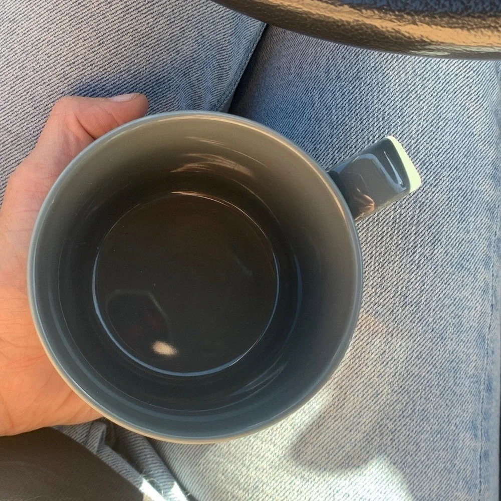 Crate & barrel Aaron Probyn set of 4 mugs gray‎ ceramic