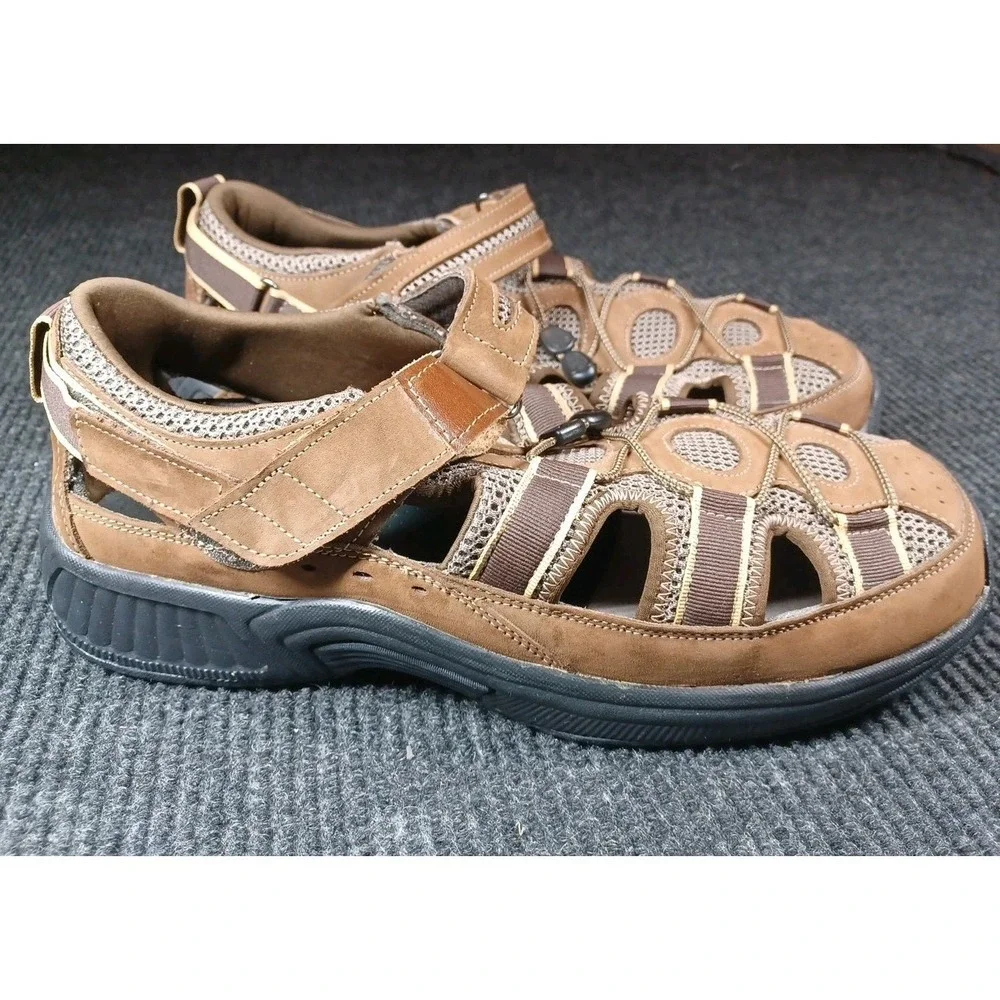 Orthofeet‎ Biofit 573 Leather Orthopedic Walking Sandles Men's Sz. 13 X-Wide