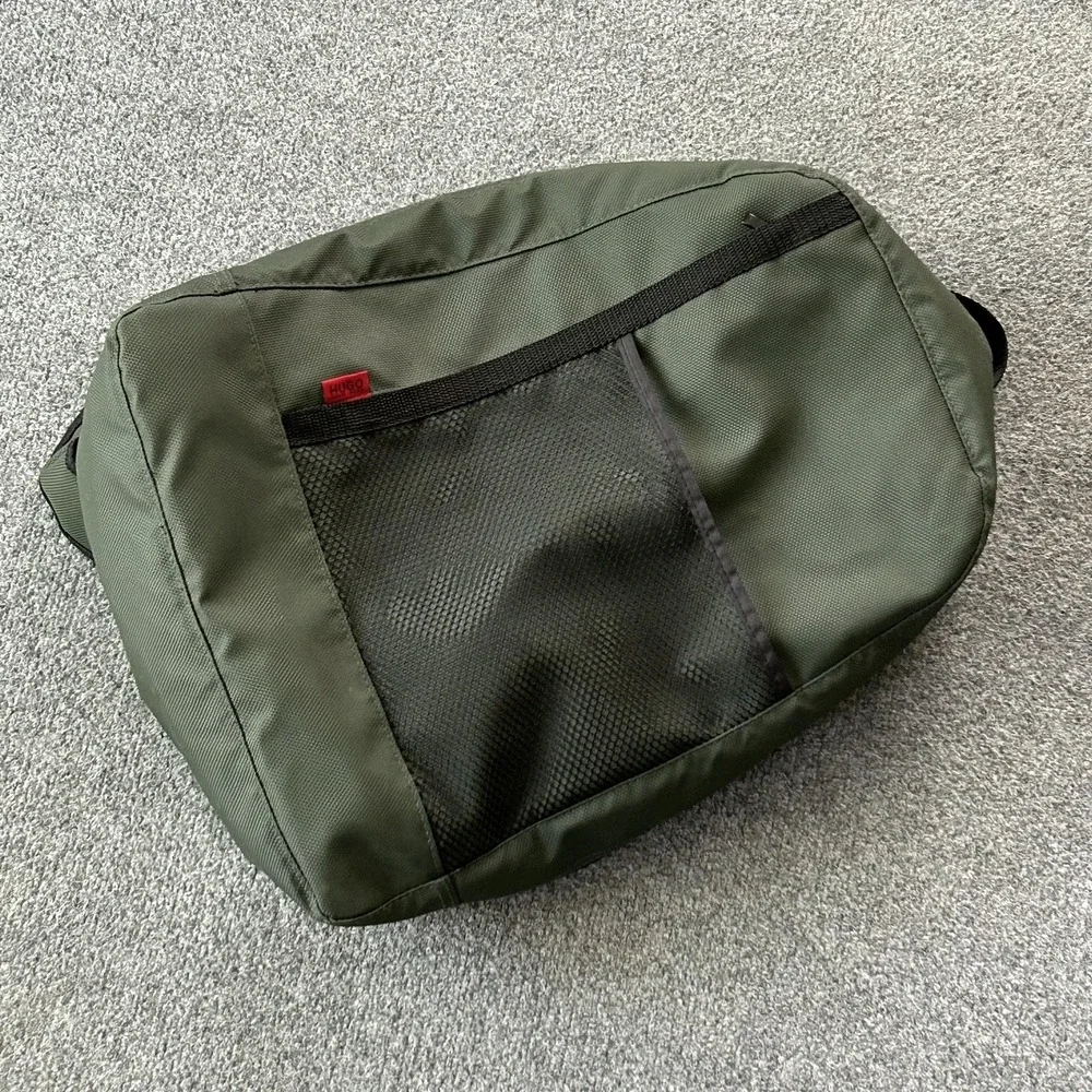 Hugo Boss Backpack Men Medium Green Polyester Sling messenger Casual Daypack Bag