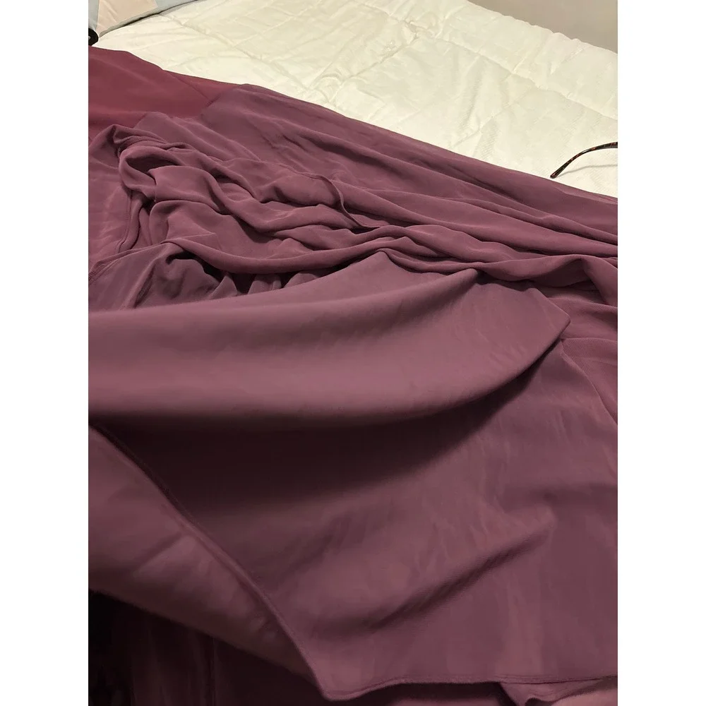 Abercrombie & Fitch Burgundy Drop Waist Maxi Dress Medium Tall NWT Cottagecore