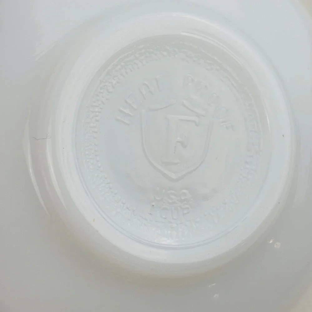 Vtg Federal Snowflake Atomic Starburst Milk Glass 3‎ Bowl Set Black Gold 1 Cup