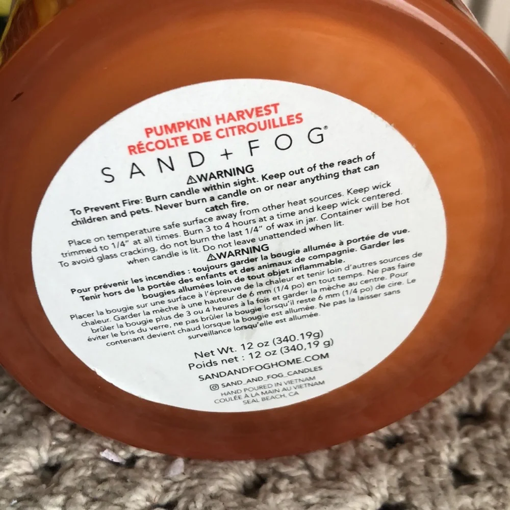 Sand + Fog Pumpkin Harvest Candle 2 wick