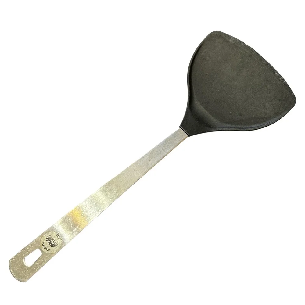 AMCO Spatula‎ 13 Inch Stainless Steel Handle Nylon Turner Flipper Wide