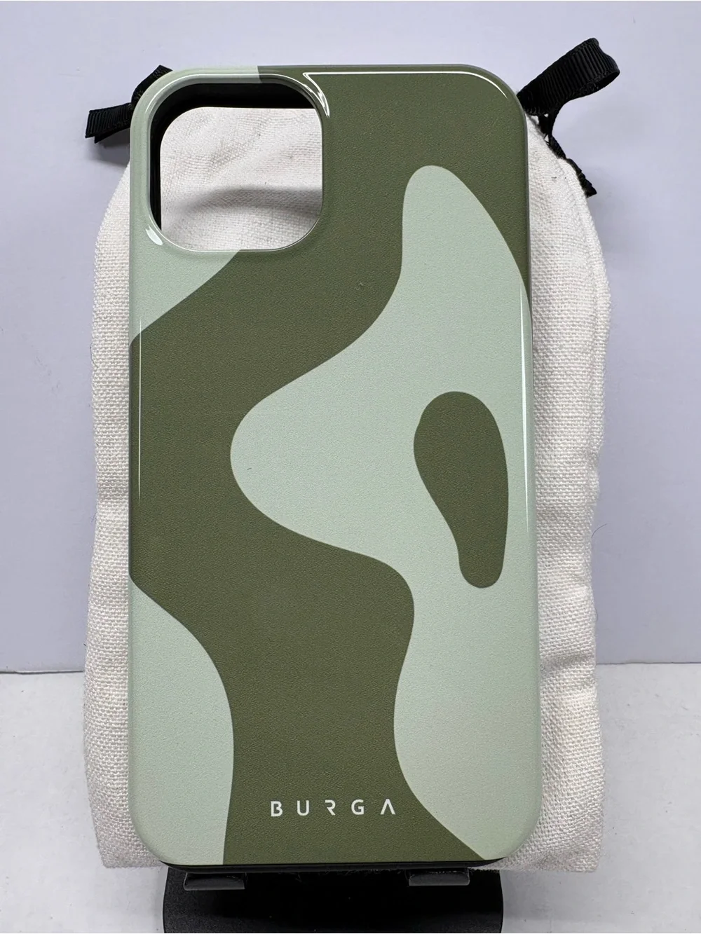 Burga IPhone 13 Pro “No Rush” glossy Phone Case EUC With Bag