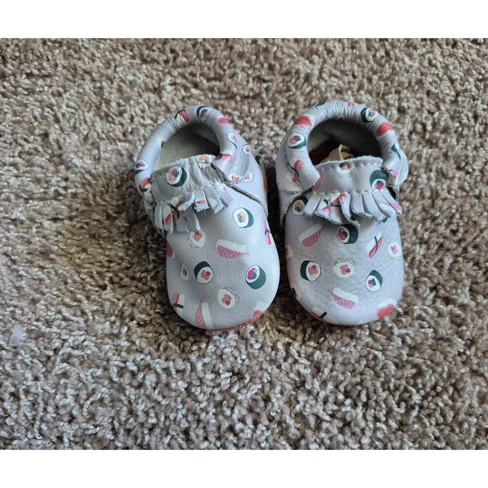 Freshly Picked baby leather moccasins sushi size 2 infant