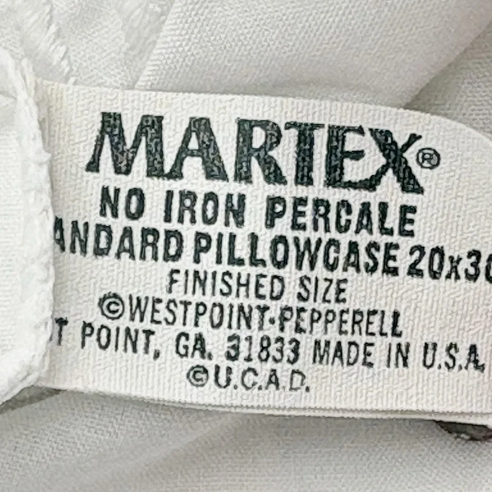 Vintage Martex Floral Full Sheet Set No Iron Percale USA 4 Pc Cottagecore