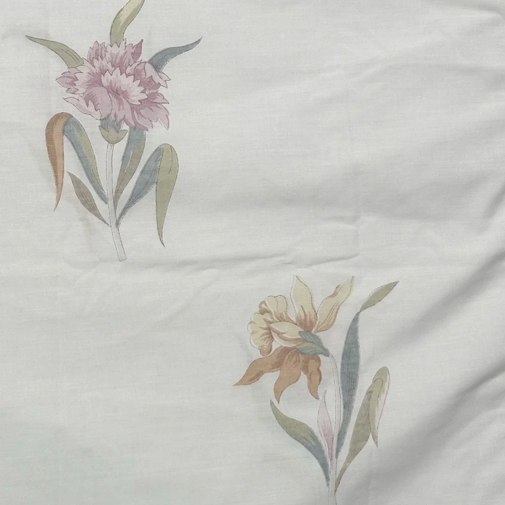 Vintage Martex Floral Full Sheet Set No Iron Percale USA 4 Pc Cottagecore
