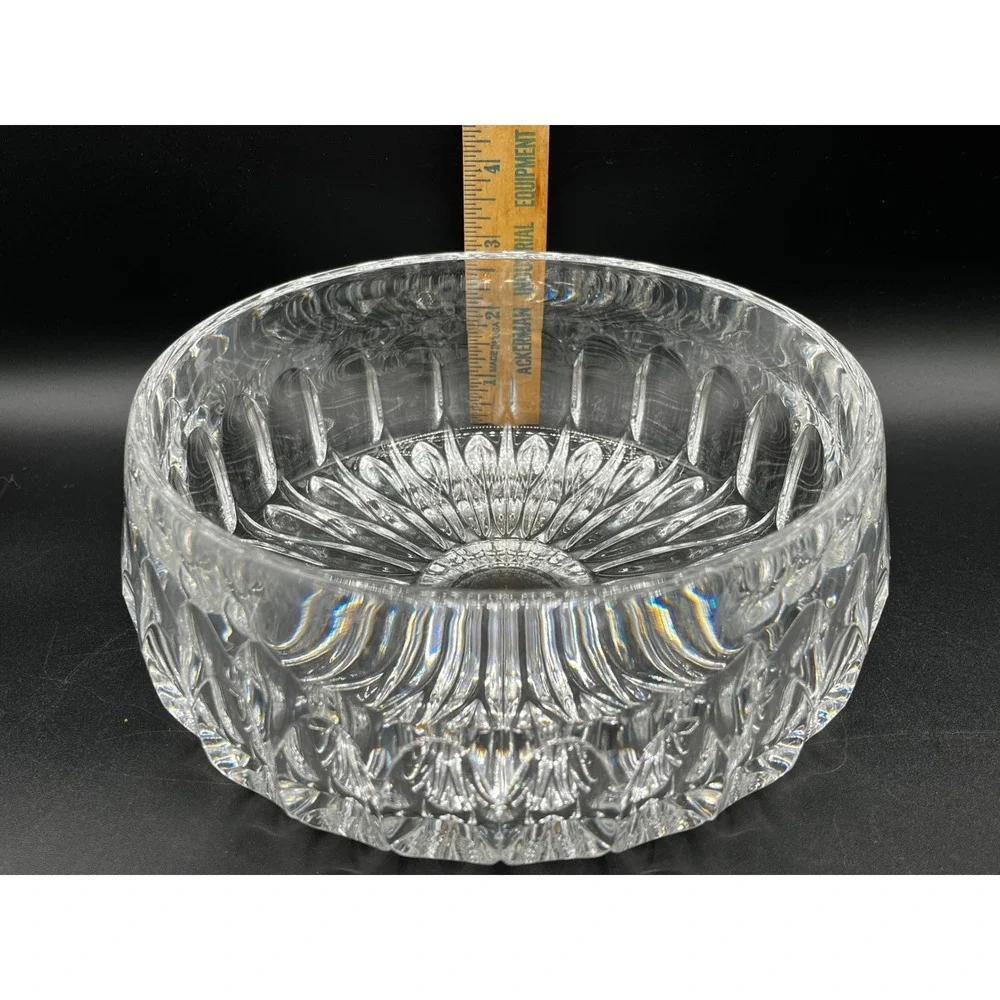 Vtg Gotham Althea Heavy Cut Lead Crystal Round Bowl 7.5