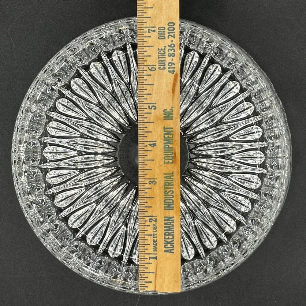 Vtg Gotham Althea Heavy Cut Lead Crystal Round Bowl 7.5