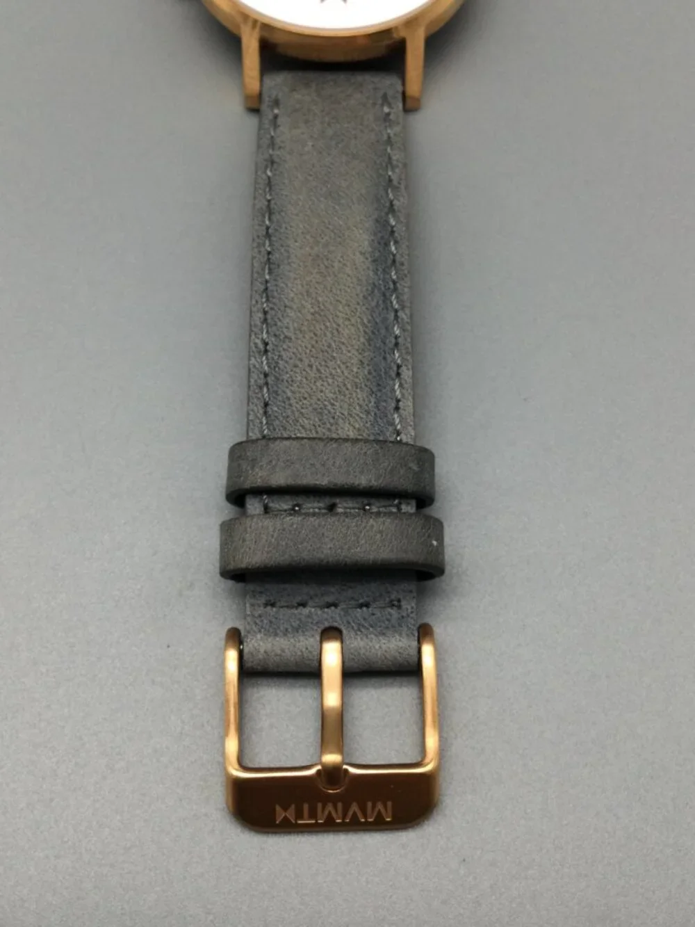 MVMT Signature II Watch Women 34mm Rose Gold Tone Date Gray Band New Battery