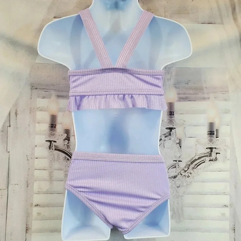 Baby Girls Lavender Two Piece bikini Summer Swimwear Swimsuit