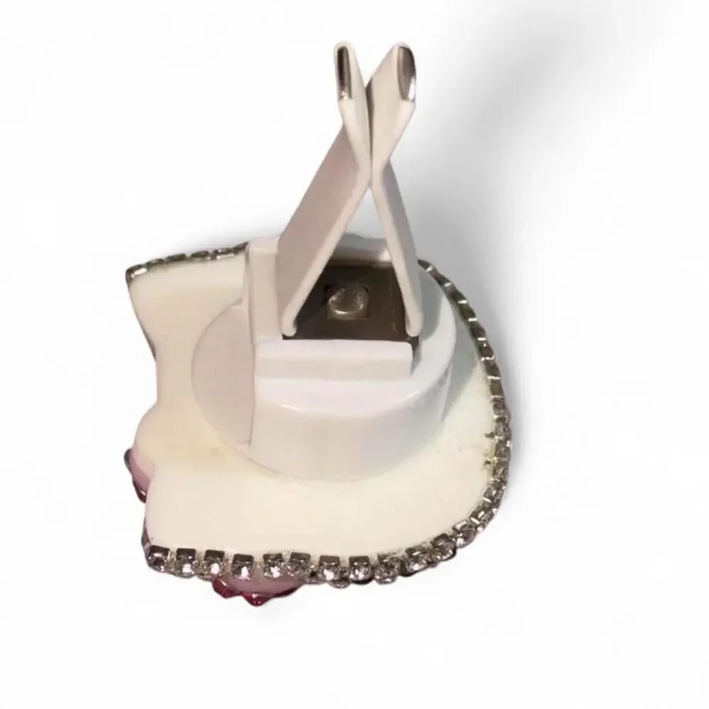 Hello Kitty White Pink Black Yellow Rhinestone Bling Car Vent ClipOn Kawaii Cute