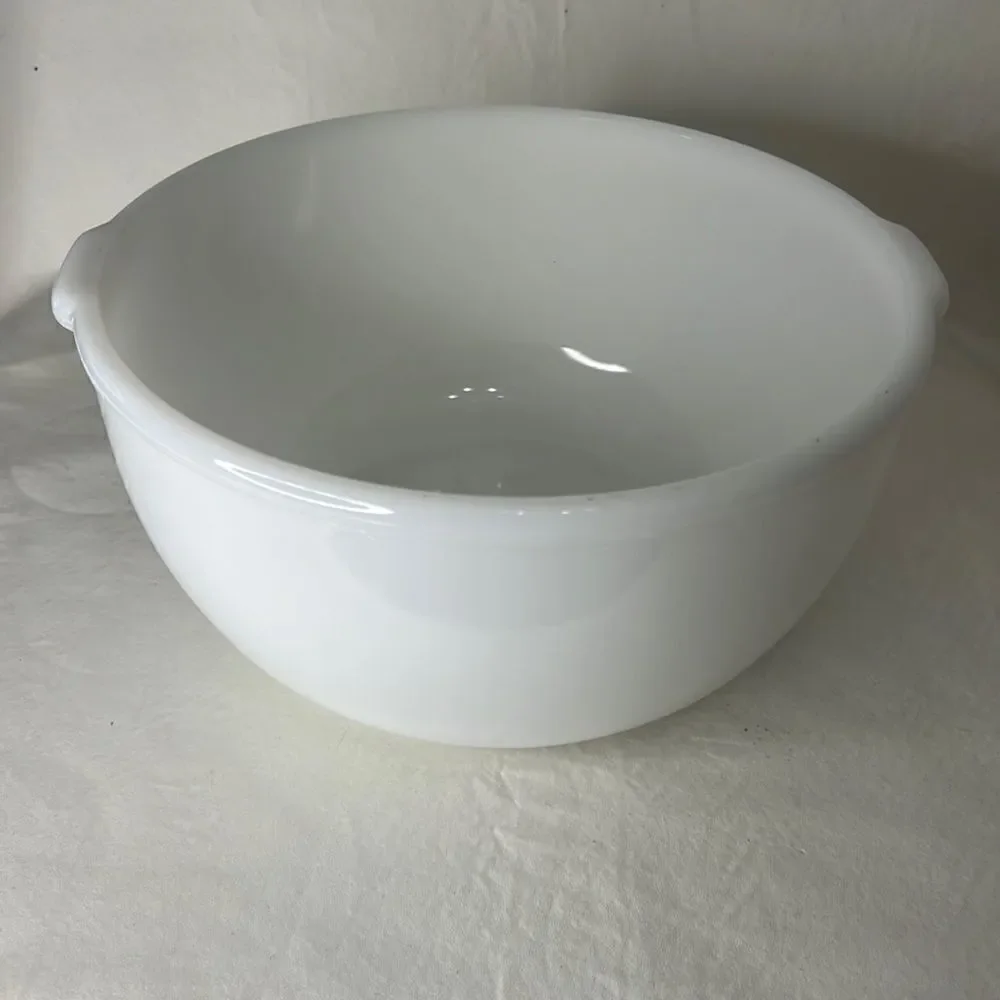Glasbake For Sunbeam White Glass Bowl 3 1/2 Quarts