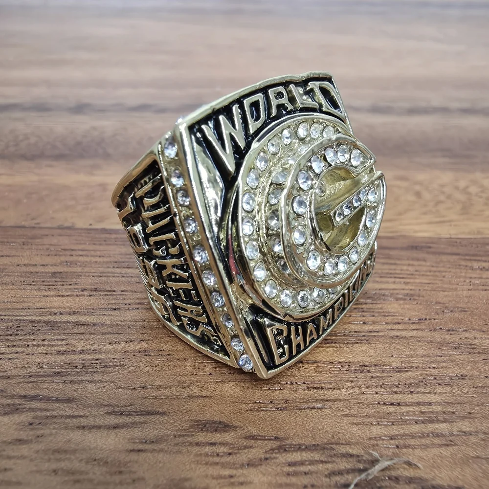 Green Bay Packers Championship Ring‎ Size 9 1996 Gold Favre Super Bowl Fan