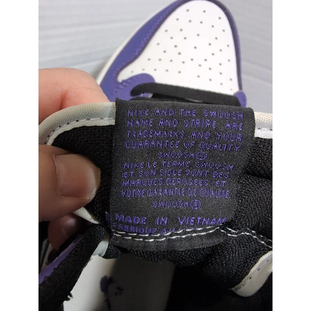 NIKE JORDAN 1 RETRO OG HIGH COURT PURPLE 2.0 MEN'S SIZE 8   EUC