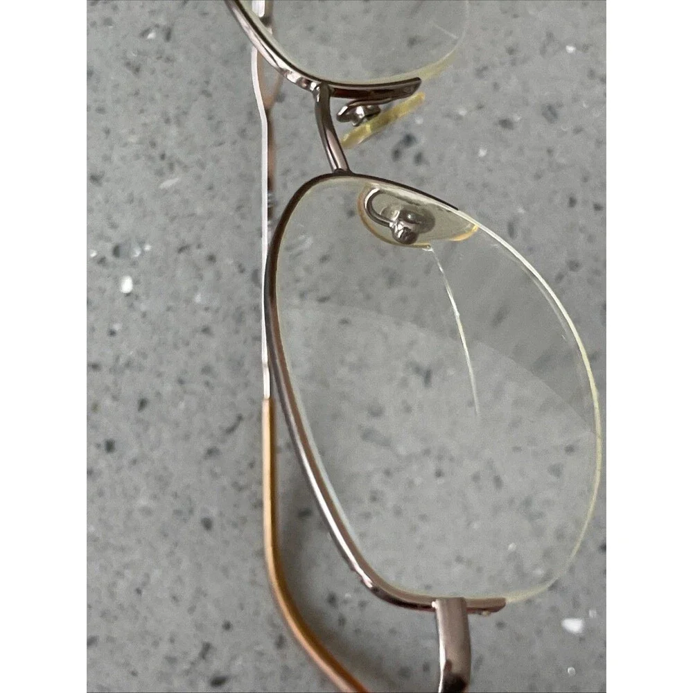 Luxottica LU 2257 T126 Eyeglasses Frames ONLY Brown half rim 53-18-135 Italy