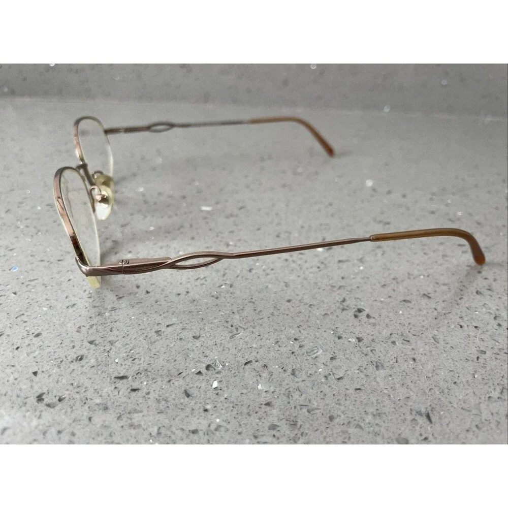 Luxottica LU 2257 T126 Eyeglasses Frames ONLY Brown half rim 53-18-135 Italy