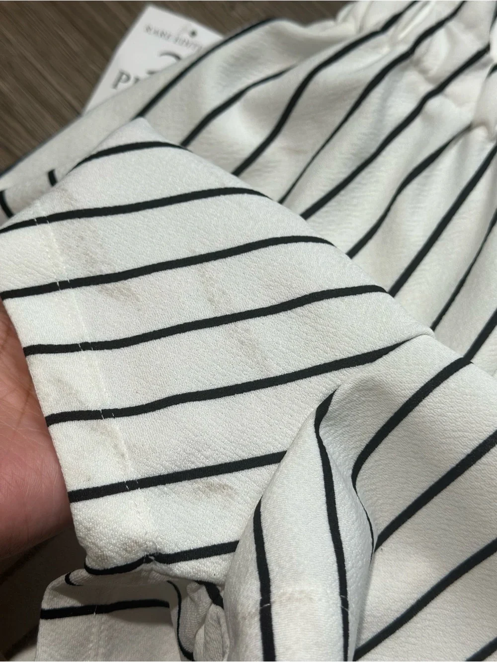 Rare Editions White and Black Striped 2-Piece Girls Set