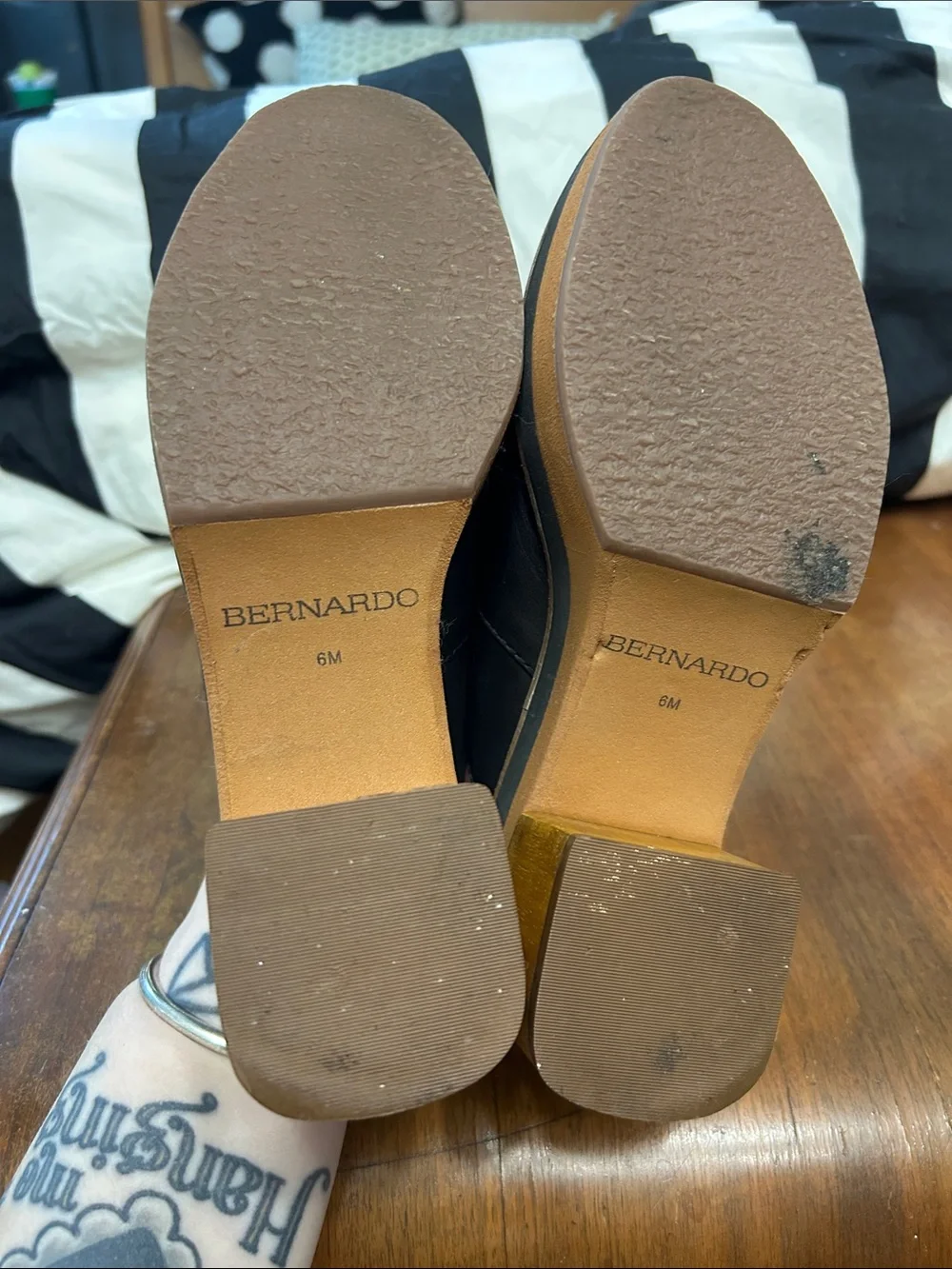 Bernardo black leather