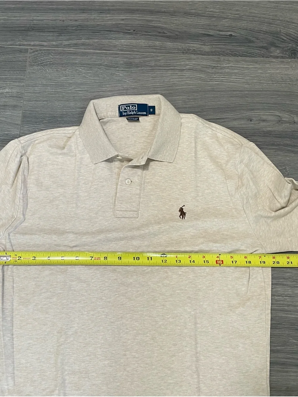 Polo Ralph Lauren Long Sleeve Polo Shirt Men’s Size Small S Cream Cotton