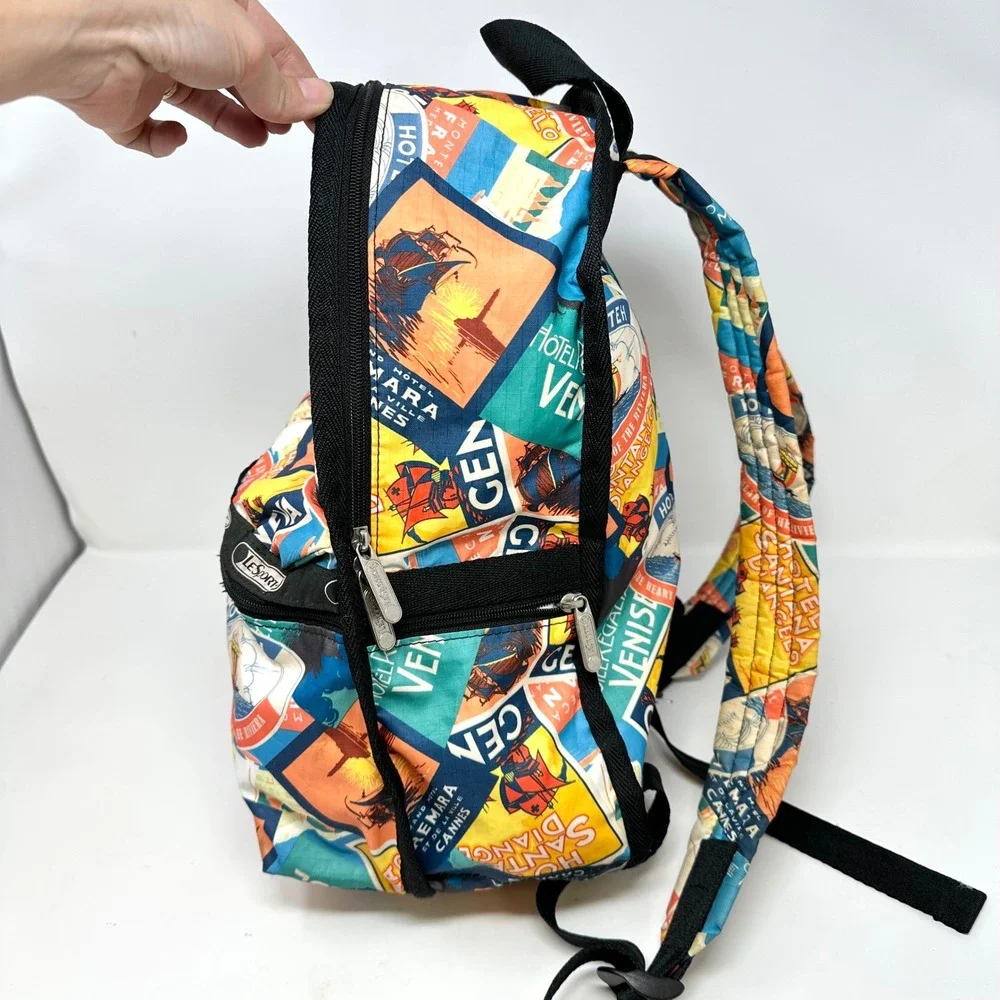 Lesportsac Travels Postcard‎ Print Backpack