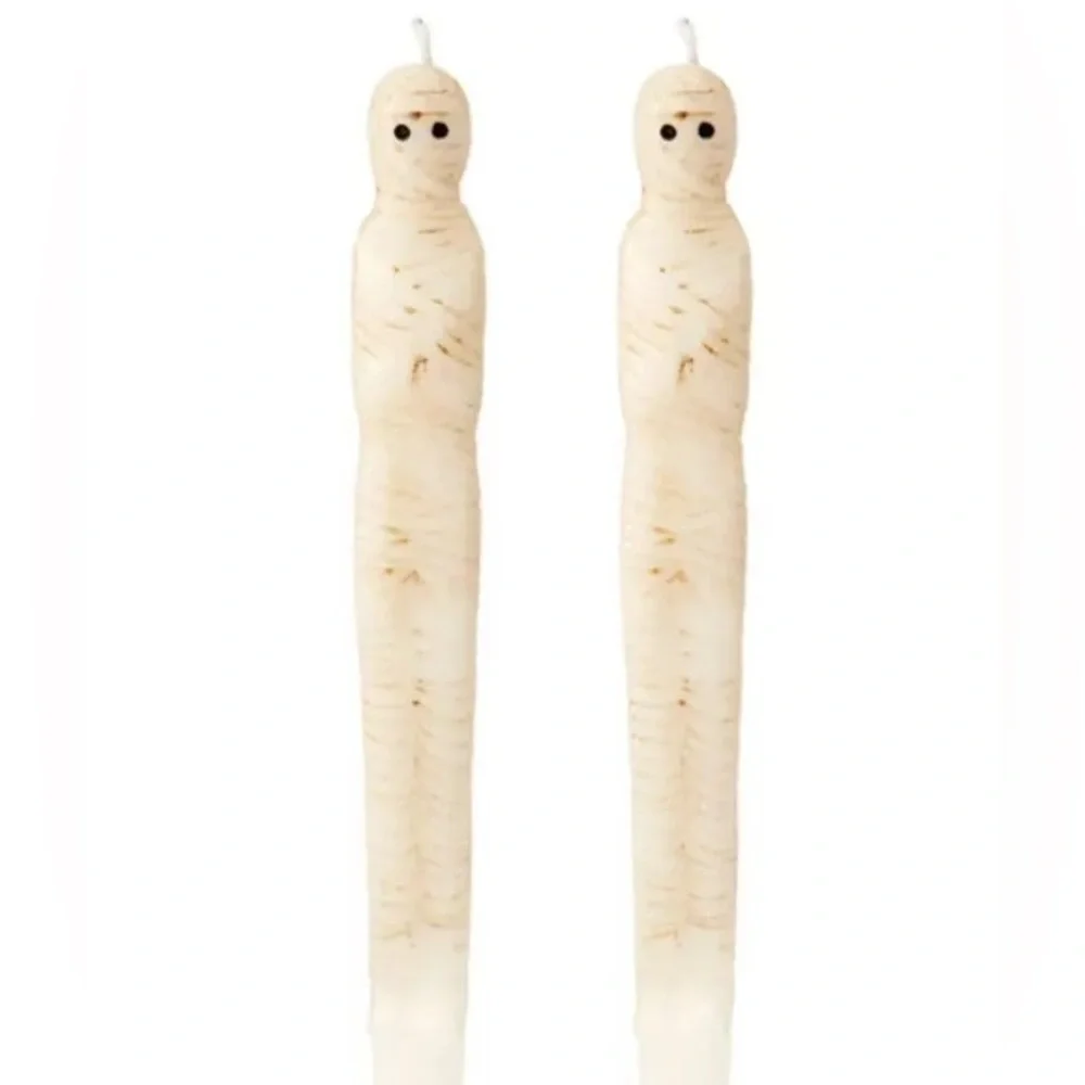 Kirkton House Halloween Mummy and Snake Taper Candle Set