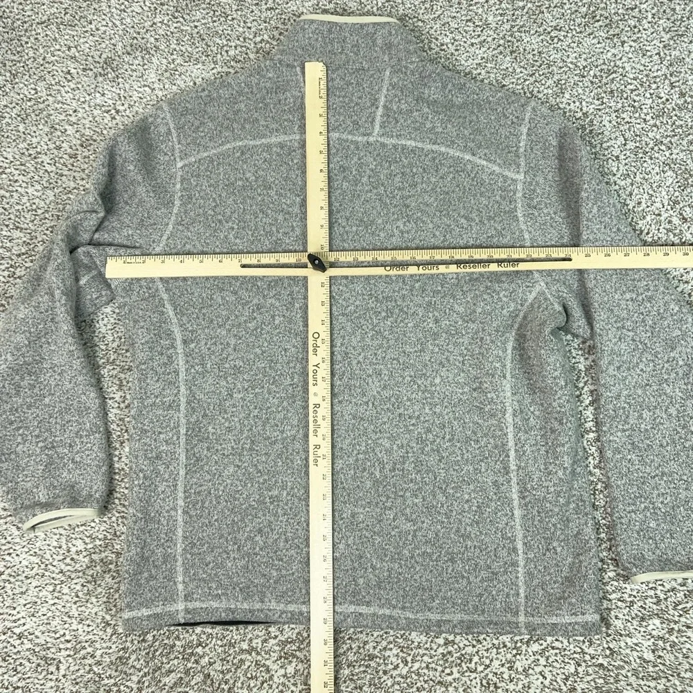 North Face Pullover Mens XL Gray Fleece Quarter Zip Pockets Hiking Outdoor Logo